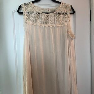 Crepe and Lace Dress